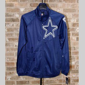 Men's NWT NEW Dallas Cowboys Official Authentic NFL Zip Track Jacket Large